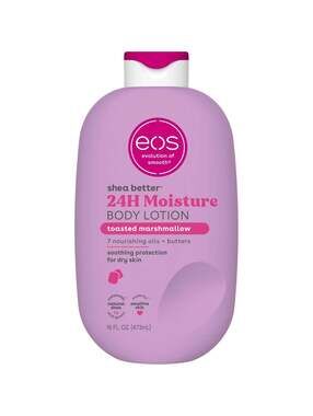 EOS Shea, butter 24 hour moisture body lotion, toasted marshmallow